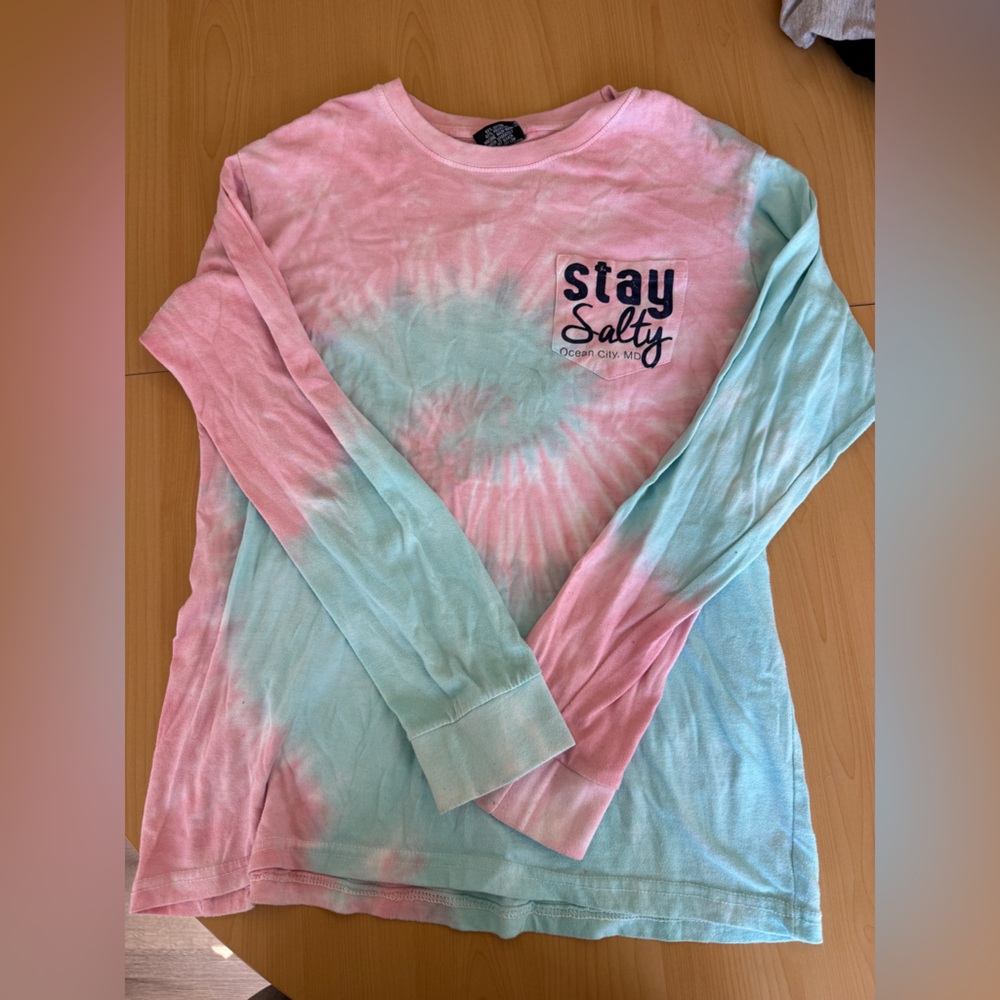 Kids Tie-Dye Shirt - Pink and Blue